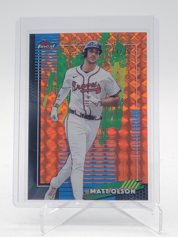 MATT OLSON 2026 TOPPS FINEST COMMON ORANGE GEOMETRIC /25 #28 BRAVES Q7246