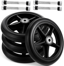 4 Pack 6 Inch Rubber Wheel Replacement Caster Wheels for Wheelchair Walker
