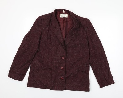 Compliments Damen Sakko Blazer rot Größe 14 geknöpft