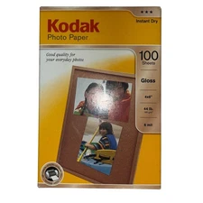 Kodak Photo Paper 59 Sheets Glossy 4x6 Inch Instant Dry Inkjet Dry Open Pkg
