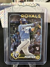 2024 Topps Series 2 Black Crackle Foil KC Royals Logan Porter # 666  (RC)