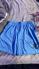 Eric Emanuel Men s Mesh Athletic Shorts XL Blue Logo Drawstring