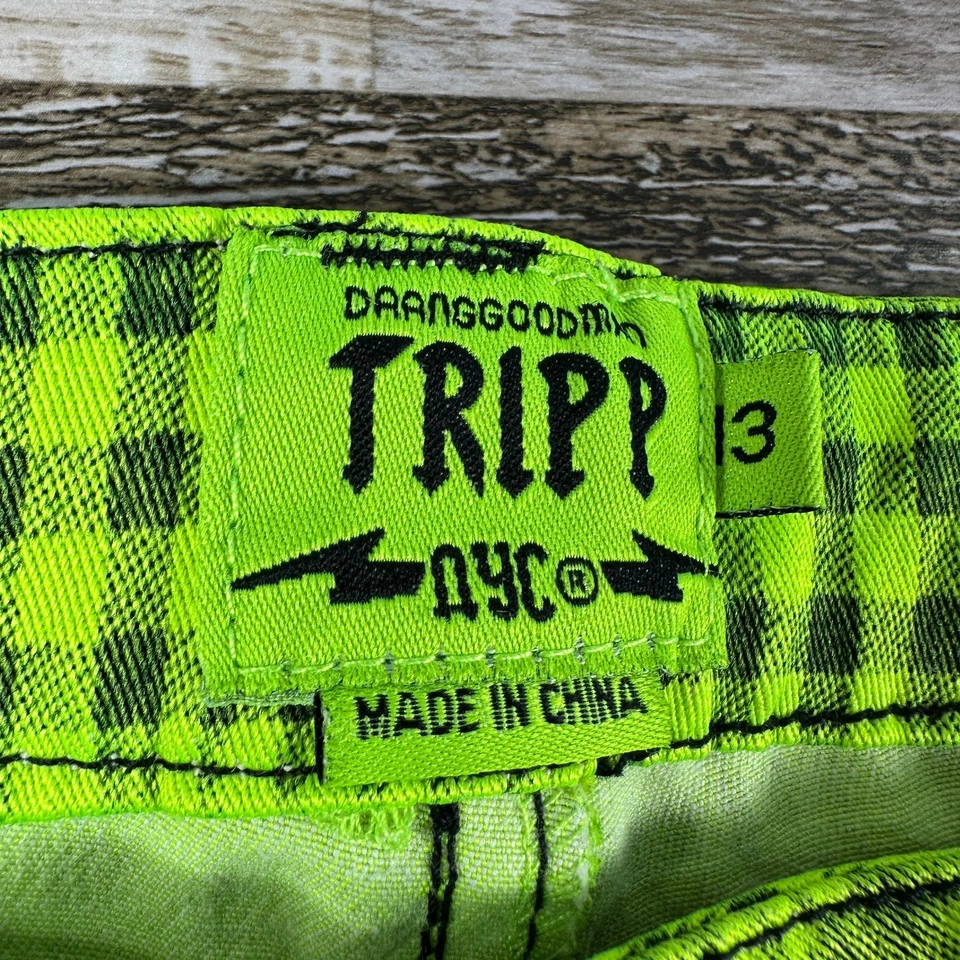 Tripp Nyc Daang Goodman pants green neon juniors size 13 - Image 2 of 4