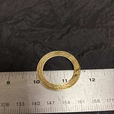 Old Crown 1 5/8” Gold tone metal Crown for Vintage Religious Statue Freeship!