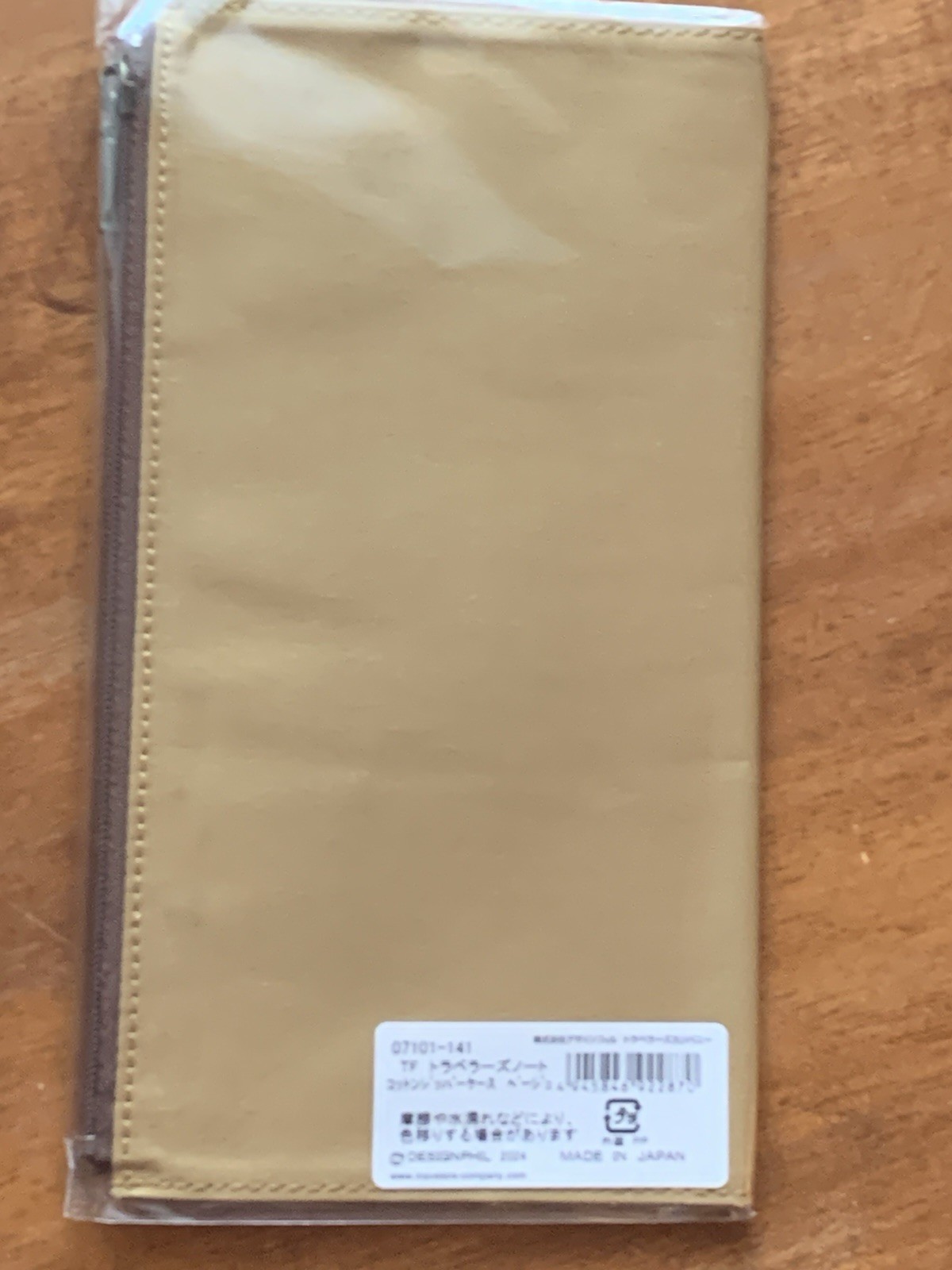 Traveler's Company Notebook Cotton Zipper Case Regular Size Beige