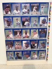 1989 The Star Company Uncut Sheet￼ - Ivan Rodriguez RC Robb Nen Gastonia Rangers