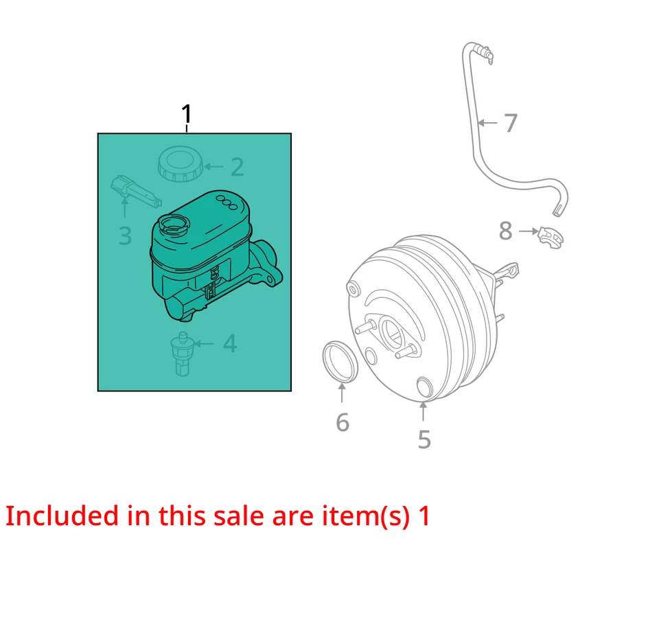 Ford E150 2008 furgoneta cilindro maestro de freno fabricante de equipos originales 135 k millas - LKQ431529380 Foto 4 de 4