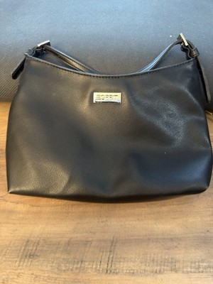 Esprit Women's Hobo Shoulder Elegant Bag Black Vinyl Size 10  X6   Vintage