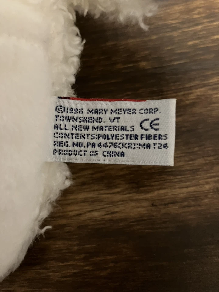 Mary Meyer White Lamb Tippy Toes Finger Puppet 7” Peluche Oveja 1996 De colección Foto 4 de 4