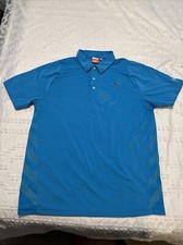 Puma cobra golf L aqua blue micro fiber polo shirt
