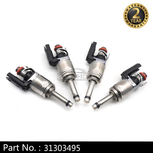 New Set of (4) 31303495 Fuel Injectors for Volvo S60 S80 2.0L Turbo