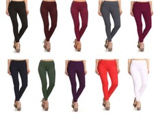 Solid Color Seamless Basic Stretch Soft Womens Leggings One Size 