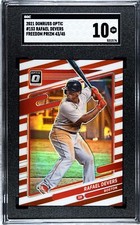 2021 Donruss Optic #153 Rafael Devers FREEDOM PRIZM /45 SGC 10 GEM MINT