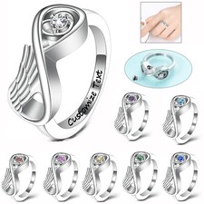 Custom Angel Wing Infinity Love Urn Locket Memorial Cremation Ashes Keepsake