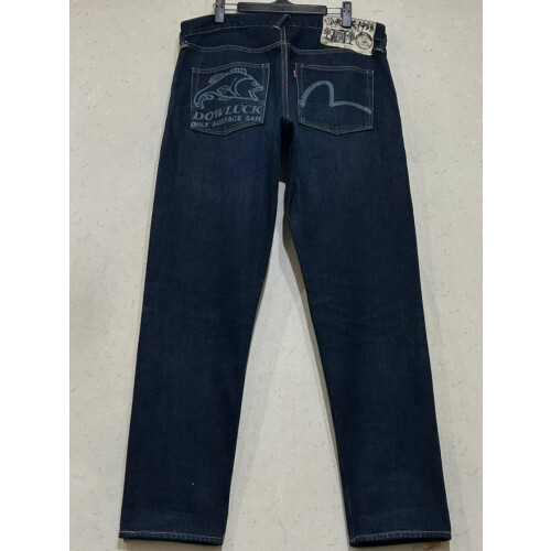 Used] New Ebisu Shinto EVISU LOT 5500 First cut denim W34