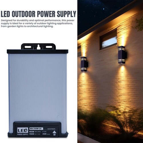 Fuente de alimentación conmutada impermeable IP43 DC12V 60-400W 220V LED transformador exterior - Imagen 32 de 39