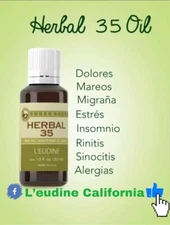L'eudine Leudine HERBAL 35 W/35 Essential Oils, Headaches,Stress,Migraines