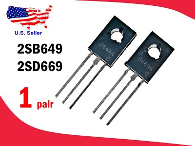 2SB649A & 2SD669A (1 pair) Power Audio Transistors - Free & Fast shipping