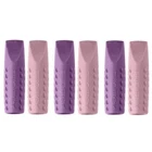 Faber-Castell Grip 2001 Eraser Rubber Pencil Cap - 6-Pack (3 Pink + 3 Purple)