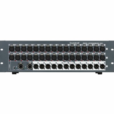 SOUNDCRAFT MINI STAGEBOX 32i Remote Control Rackmount 32x12 CAT5 Digital Snake