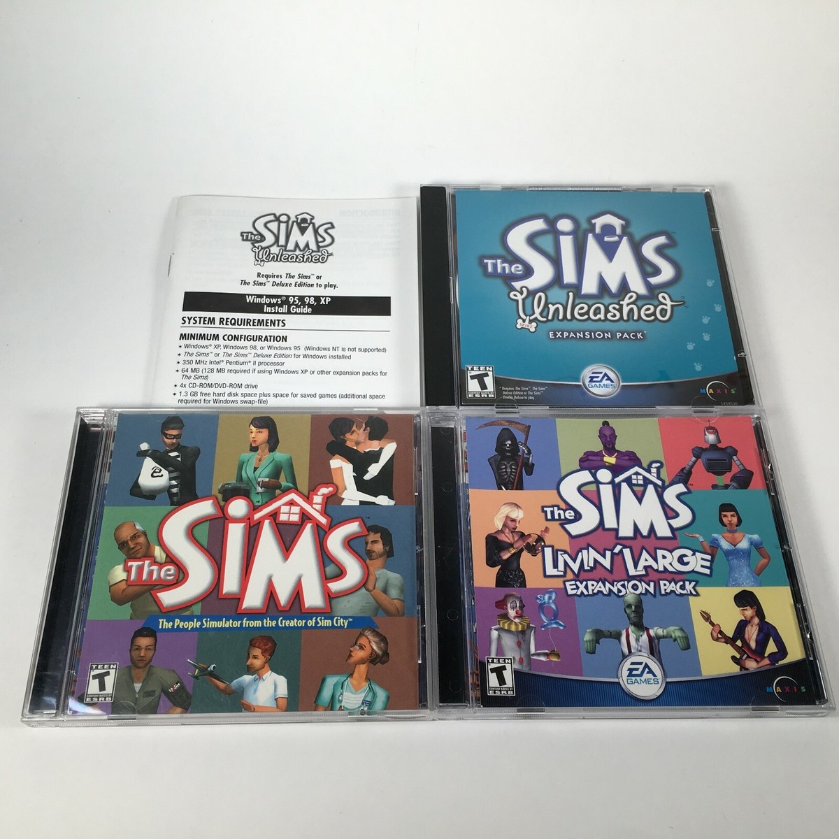 The Sims and Expansion packs Livin Large and Unleashed (PC The Sims and Expansion packs Livin Large and Unleashed (PC
