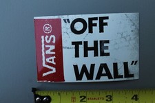 VANS Skateboard Shoes Black Red White Off The Wall Vintage Skateboarding STICKER