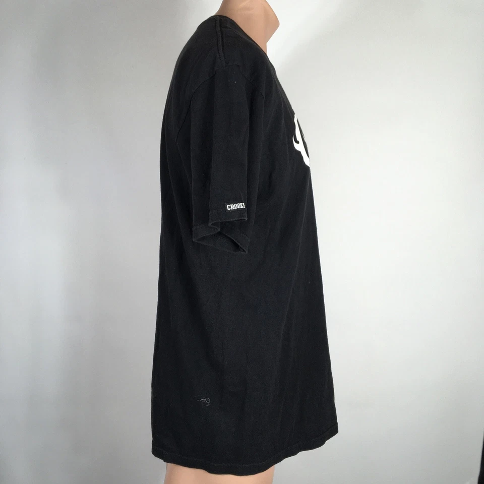 Crooks And Castles Don't You Know I'm Loco Black Skull Street Wear T Shirt Sz L - Image 4 of 4