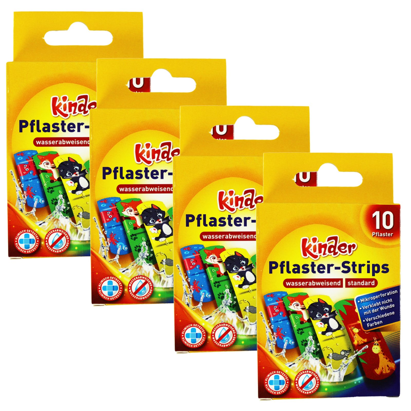 40x Kinderpflaster wasserabweisend - Bunte Pflaster-Strips für Kinder