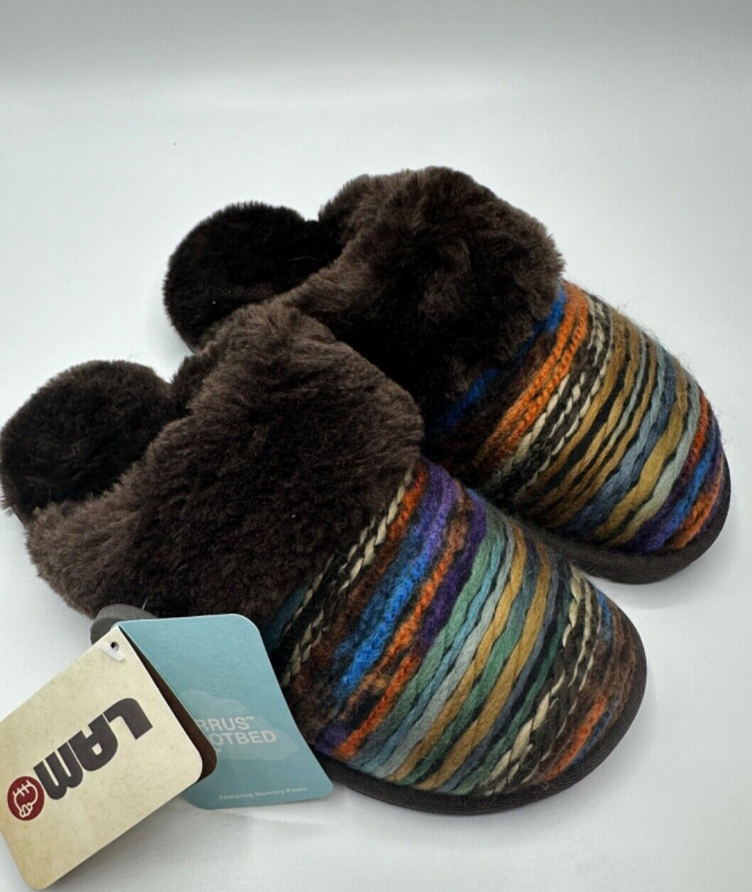 SAOLA NUOVO LAM Camera da Letto Ciabatta Stivaletto Ecopelle di Pecora Tessuto Filato Suola Gomma Donna S+