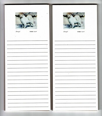 Samoyed Dog Magnetic Refrigerator Notepads Set of 2 - To Do List & Grocery Lists
