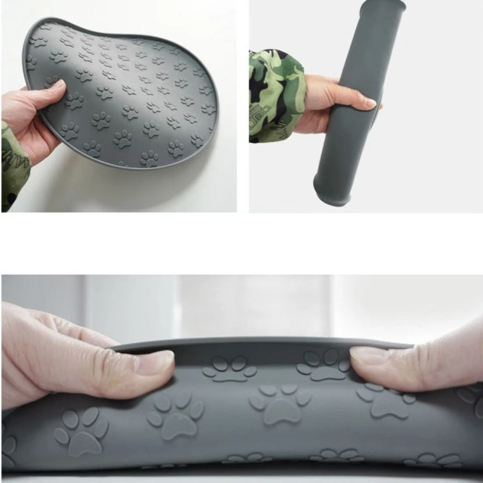 Круглый противоскользящий коврик-подушечка для корма кошек домашних животных силиконовый коврик-миска для собак - Изображение 4 из 4