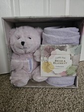 NEW in Box Plush Teddy Bear And Blanket Gift Set J Cuddly Soft Collection