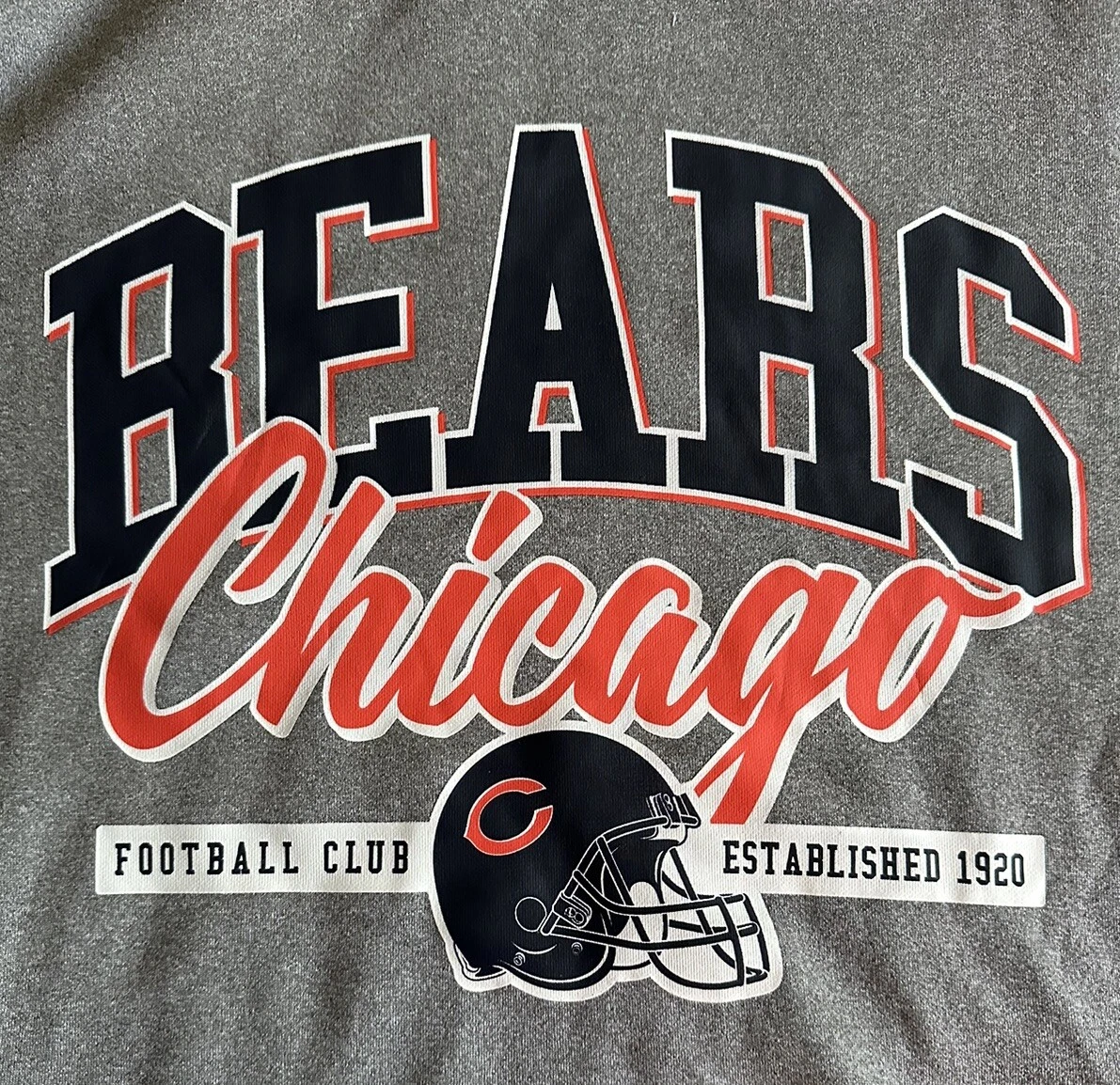 VETEMENTS Chicago Bears NFL Team Apparel Pullover Felpa con Cappuccio Uomo Taglia Media Nuovo con etichette MSRP = 85 00
