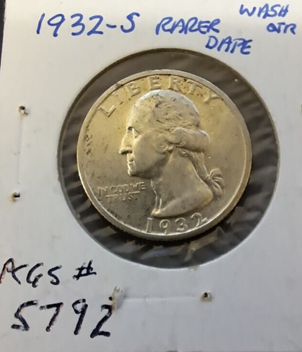 1932-S Washington Viertel massiv vz und Original - sehr wenig "Geschwätz". - Bild 2 von 8