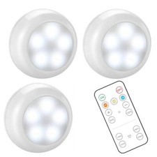 Wireless LED Puck Lights with Remote Control AA-1030 Battery Operated Lights ...