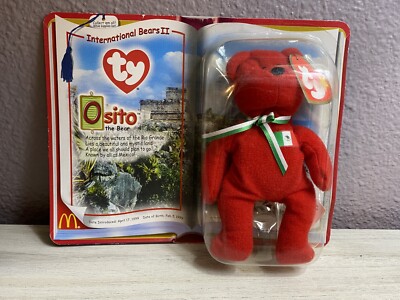 Ty Teenie Beanie Baby Osito The Bear Mexico Retired McDonalds