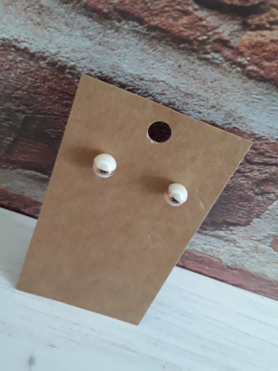 Daniel Wellington Earrings, Aspiration, Rose Gold & White