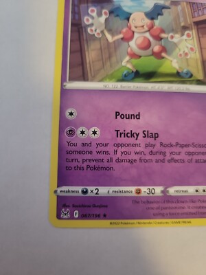 Pokémon TCG Mr. Mime Sword & Shield Lost Origin 067/196 Regular