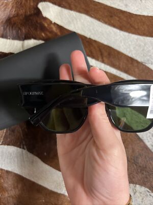 New $263  Sportmax Geometric Frame Sunglasses SPORTMAX 59mm Geometric Sunglasses SHINY DARK BRONZE / BLUE  main image 3