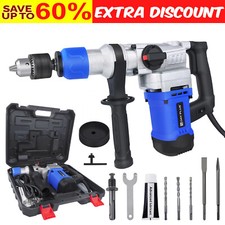Electric Rotary Hammer Impact Drill Demolition Breaker SDS Plus Chisel Bits Set