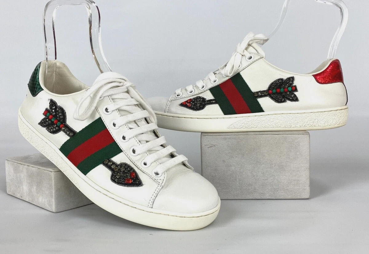 Gucci Ace Embroidered Hearts (Women's)