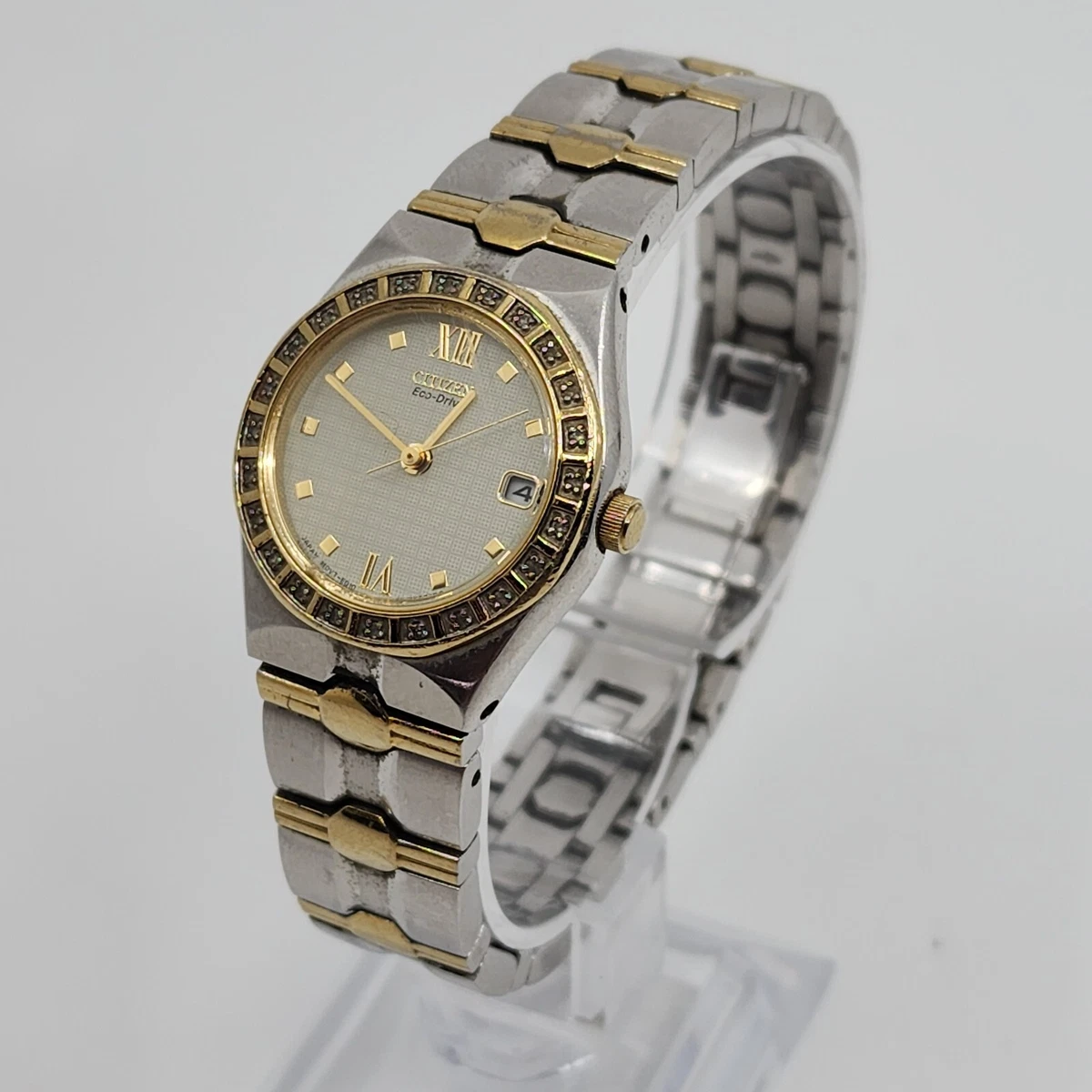 Ladies SOLAR Watch CITIZEN Eco Drive E010 S008654 Faux Diamond
