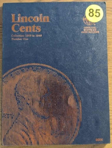 1909 - 1940  LINCOLN CENT - WHITMAN COIN FOLDER - USED ***SHIPS FREE***  #85