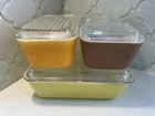 Vintage Pyrex Rare Town and Country Refrigerator Dish Set - 8 Piece Complete