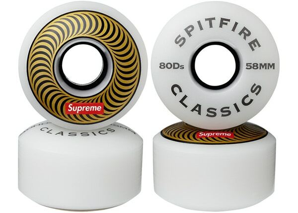 Supreme Spitfire Classics 80Ds 58mm Skate Wheels Gold | eBay
