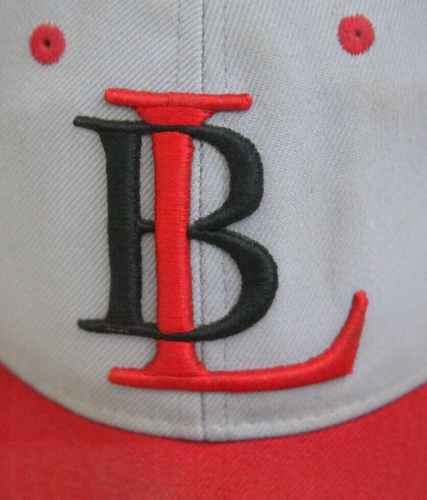Zephyr Long Beach Polyester Baseball Hat Cap Gray Black Red Fitted 7 1/8 1-409 - Picture 2 of 5