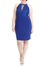 R M Richards Size 14W Plus Size Dress Lace Sequin Women's Dress NWT Z1