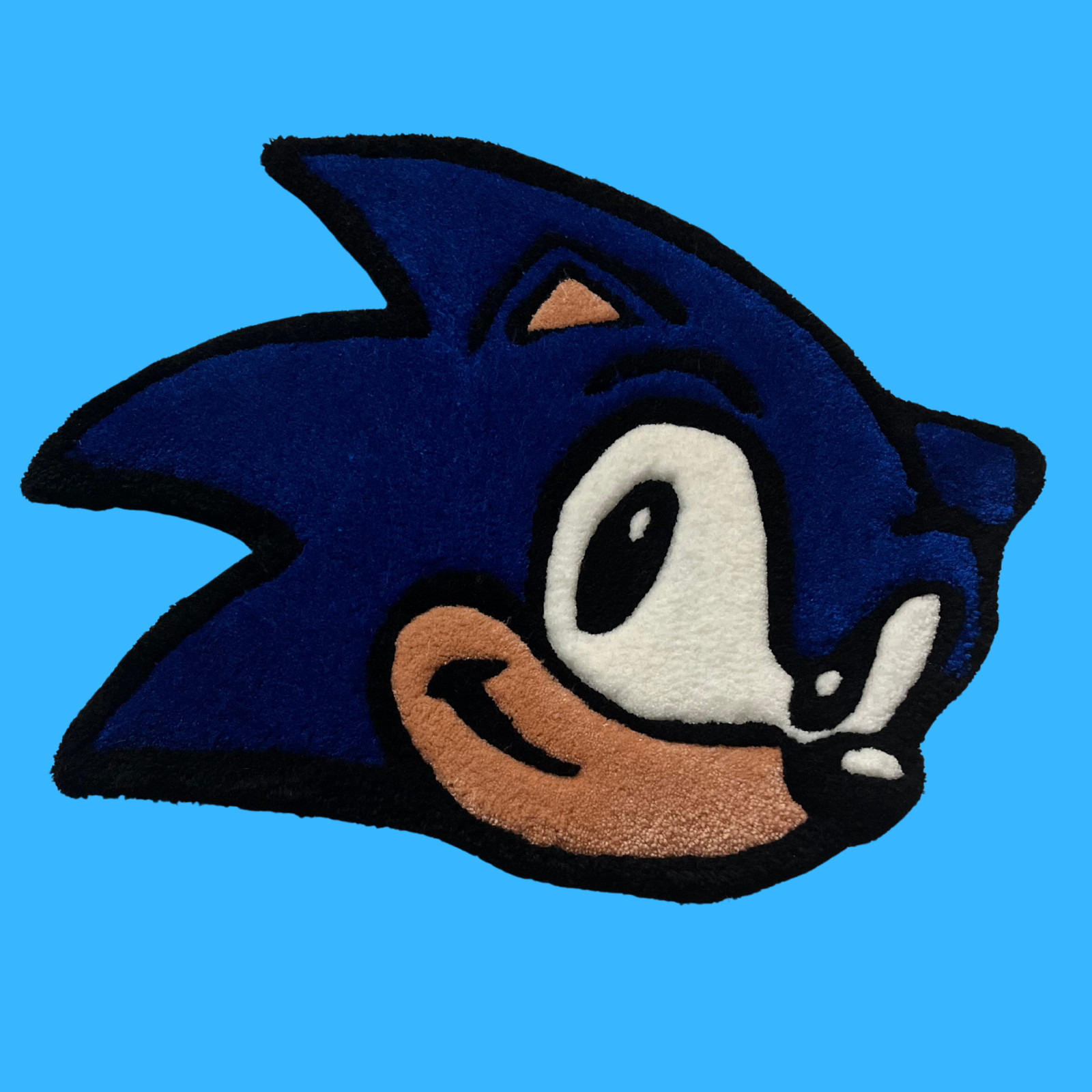 Tapis tufting Sonic fait main anti-dérapant pour sol froid de chambre