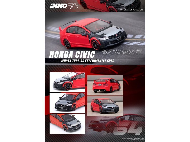 HONDA Civic (FD2) Mugen RR - 2008 - red - INNO 1:64 | eBay