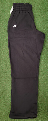 NEW! Adult Russell Athletic 10oz. Team Fleece Pants Black XT6